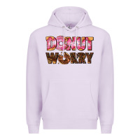 Lilac donut worry with donut Premium Hoodie - AdoDesignShop