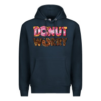 Navy donut worry with donut Premium Hoodie - AdoDesignShop