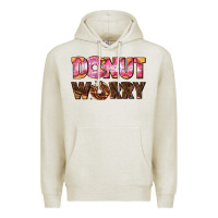 Oatmeal Heather donut worry with donut Premium Hoodie - AdoDesignShop