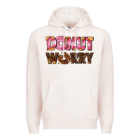 Pale Pink donut worry with donut Premium Hoodie - AdoDesignShop