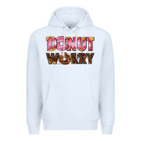 White donut worry with donut Premium Hoodie - AdoDesignShop