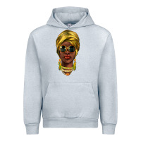 Heather Grey african woman Urban Hoodie - NancyCooperArtShop