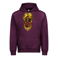 Mauve Wine african woman Urban Hoodie - NancyCooperArtShop