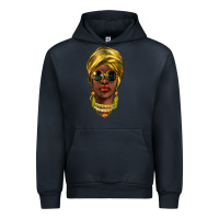 Navy african woman Urban Hoodie - NancyCooperArtShop