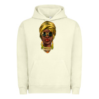 Pigment Pistachio african woman Urban Hoodie - NancyCooperArtShop