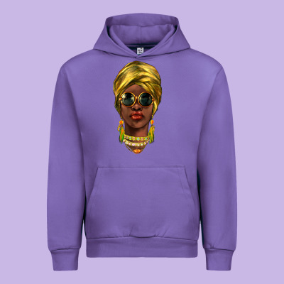 African Woman Urban Hoodie Designed By Nancycooperartshop