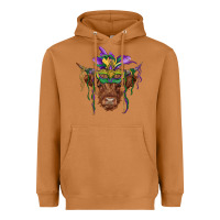 Meerkat mardi gras mask highland cow Heavyweight Hoodie - RanaPortraitStore