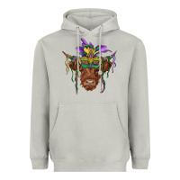 Moon Dust mardi gras mask highland cow Heavyweight Hoodie - RanaPortraitStore