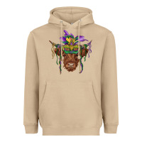Mushroom mardi gras mask highland cow Heavyweight Hoodie - RanaPortraitStore