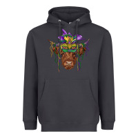 Smoke mardi gras mask highland cow Heavyweight Hoodie - RanaPortraitStore
