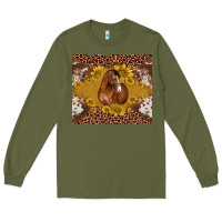 Army Green horse Long Sleeve Tee - BarkalooDesign