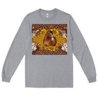 Heather Grey horse Long Sleeve Tee - BarkalooDesign