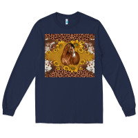 Navy horse Long Sleeve Tee - BarkalooDesign