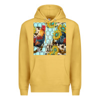 Antique Gold western rooster seamless pattern Premium Hoodie - BundleAndBundleShop