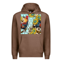 Chestnut western rooster seamless pattern Premium Hoodie - BundleAndBundleShop