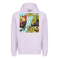 Lilac western rooster seamless pattern Premium Hoodie - BundleAndBundleShop