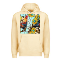 Pina Colada western rooster seamless pattern Premium Hoodie - BundleAndBundleShop