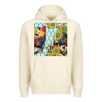 Sandshell western rooster seamless pattern Premium Hoodie - BundleAndBundleShop