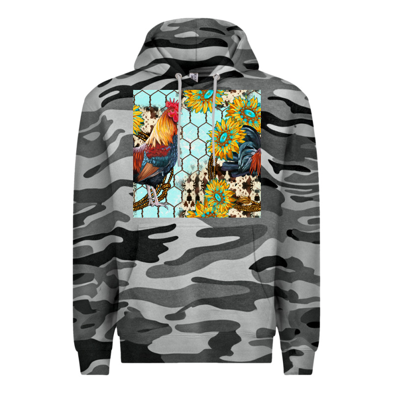 Western Rooster Seamless Pattern Premium Hoodie by BundleAndBundleShop | Teevron