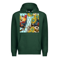 Sports Green western rooster seamless pattern Premium Hoodie - BundleAndBundleShop
