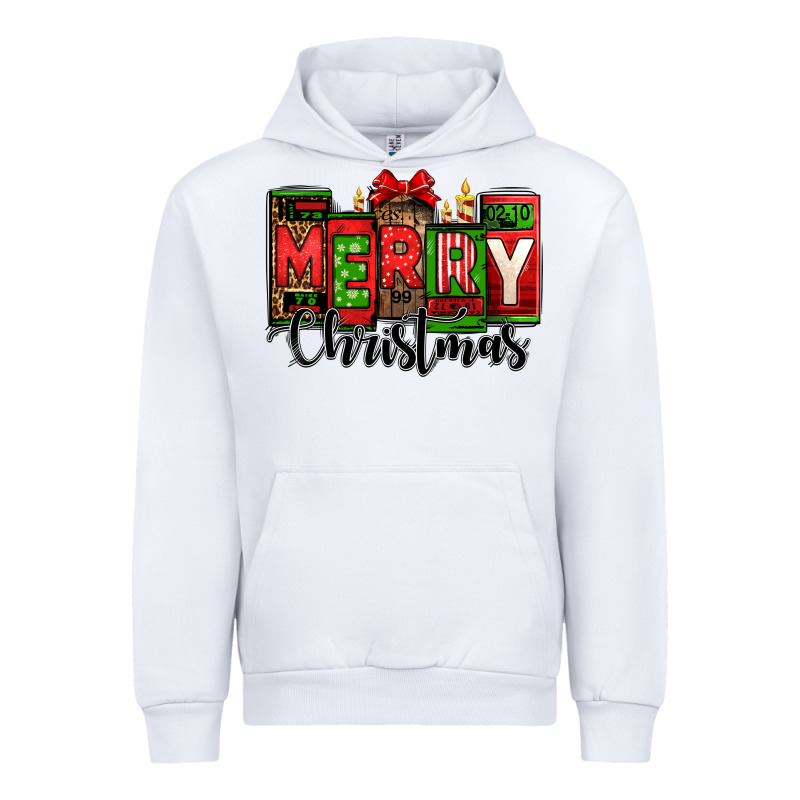 Merry Christmas License Plate Letters Urban Hoodie by Jasminsmagicworld | Teevron