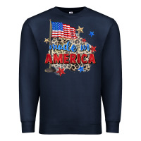 Navy made in america Premium Sweatshirt - Zillion Design Studio