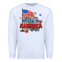 White made in america Premium Sweatshirt - Zillion Design Studio
