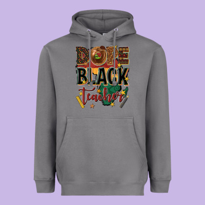 Dope Black Teacher Heavyweight Hoodie Designed By Texasbilliewilder