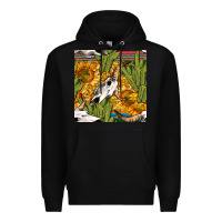 Black western bull skull seamless pattern Premium Hoodie - BundleAndBundleShop