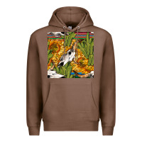 Chestnut western bull skull seamless pattern Premium Hoodie - BundleAndBundleShop