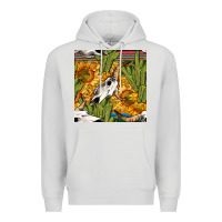 Dove Grey western bull skull seamless pattern Premium Hoodie - BundleAndBundleShop