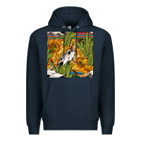 Navy western bull skull seamless pattern Premium Hoodie - BundleAndBundleShop