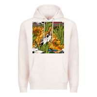 Pale Pink western bull skull seamless pattern Premium Hoodie - BundleAndBundleShop