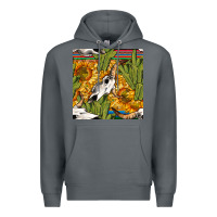 Rock western bull skull seamless pattern Premium Hoodie - BundleAndBundleShop