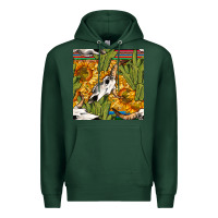 Sports Green western bull skull seamless pattern Premium Hoodie - BundleAndBundleShop