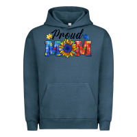 Pigment Midnight Navy proud mom autism Urban Hoodie - BarkalooDesign