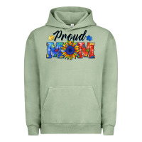 Pigment Oil Green proud mom autism Urban Hoodie - BarkalooDesign