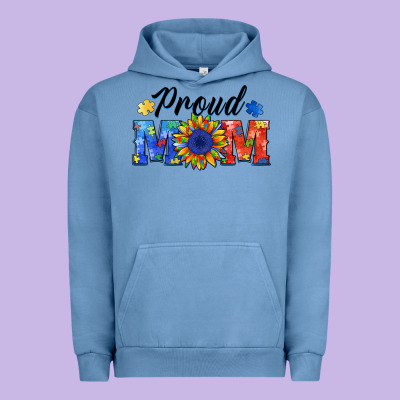 Proud Mom Autism Urban Hoodie Designed By Barkaloodesign