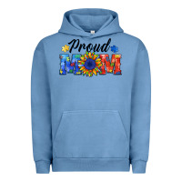 Pigment Pebble Blue proud mom autism Urban Hoodie - BarkalooDesign