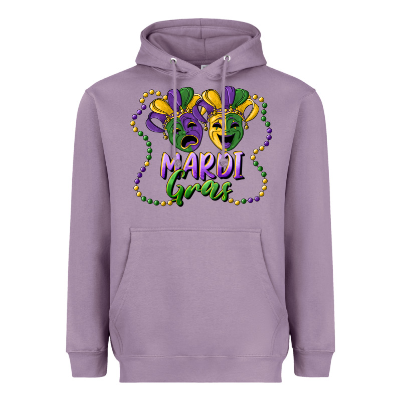 Mardi Gras Mask And Beads Heavyweight Hoodie by RanaPortraitStore | Teevron