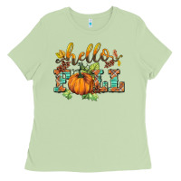 Matcha hello fall pumpkin Ladies Tee - BarkalooDesign