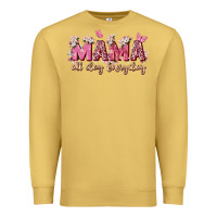 Antique Gold mama all day everyday Premium Sweatshirt - Zillion Design Studio