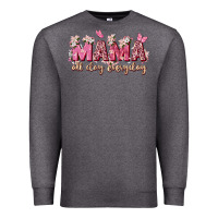 Charcoal Heather mama all day everyday Premium Sweatshirt - Zillion Design Studio
