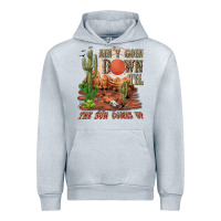 Heather Grey aintgoin down til the sun comes up desert Urban Hoodie - NancyCooperArtShop