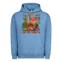 Pigment Pebble Blue aintgoin down til the sun comes up desert Urban Hoodie - NancyCooperArtShop