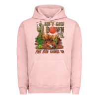 Pigment Salmon aintgoin down til the sun comes up desert Urban Hoodie - NancyCooperArtShop