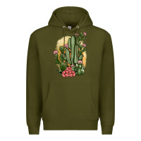 Army Green cactus Premium Hoodie - JahusDesignShop