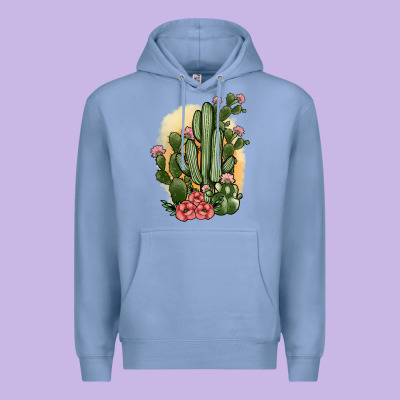 Cactus Premium Hoodie Designed By Jahusdesignshop