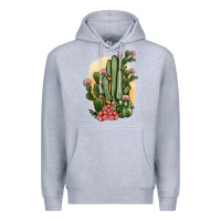 Heather Grey cactus Premium Hoodie - JahusDesignShop