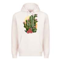 Pale Pink cactus Premium Hoodie - JahusDesignShop